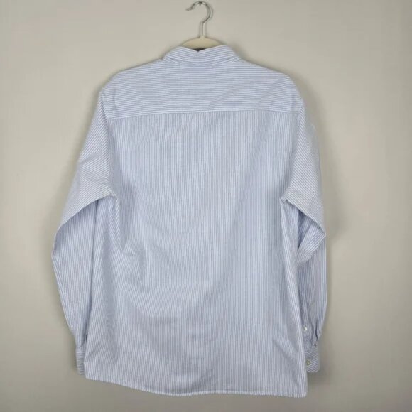 Only & Sons Men's Light Blue & White Striped Button Down Shirt Size XL - Picture 3 of 16